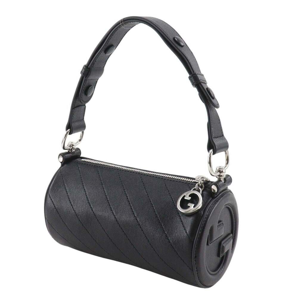 GUCCI Authentic Black Leather Shoulder Bag - Picture 2 of 16